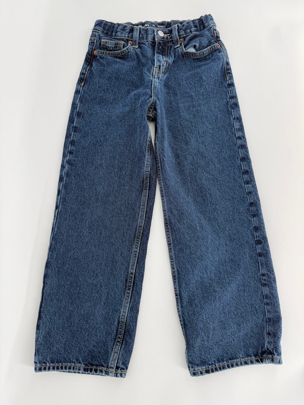 Old Navy Boys Baggy Jeans Size 10 Adjustable Waist Medium Wash Denim Pants
